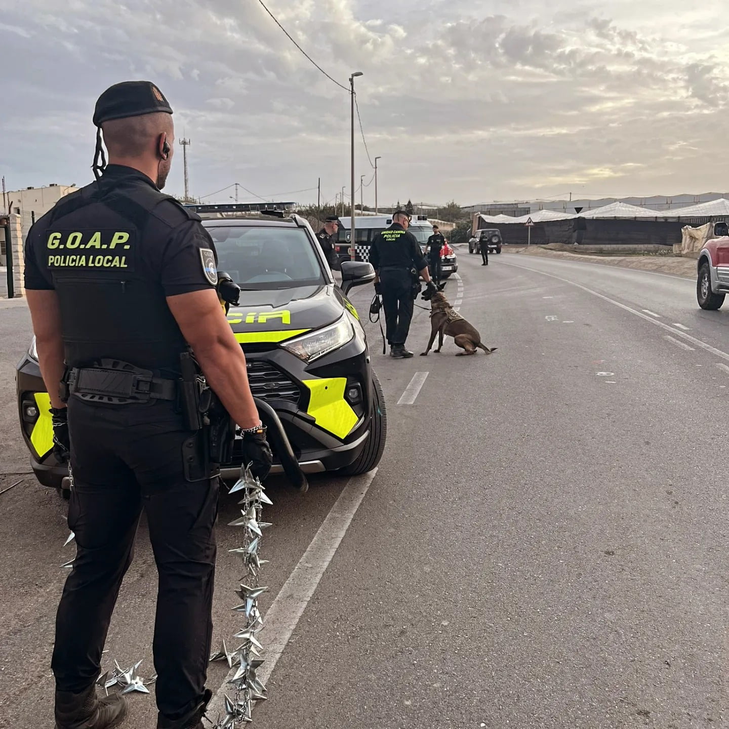 Agente de Policía Local durante un servicio